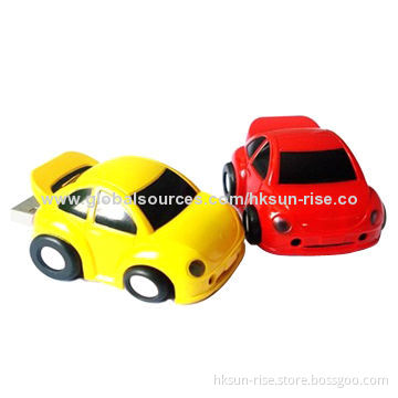 Car-shaped Promotional USB Flash Drives with Plug-and-play Function, OEM Services Provided
